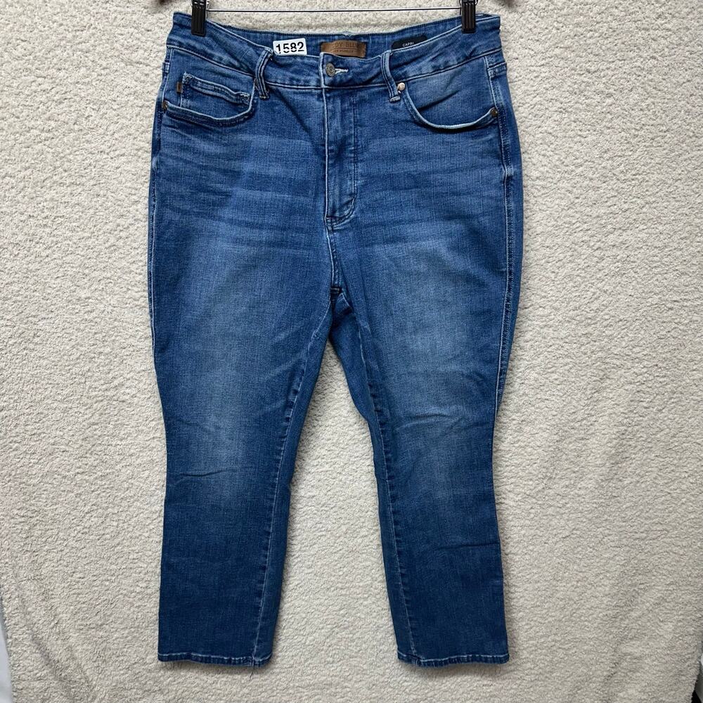 Judy Blue Capri Jeans Women’s 14W Medium Wash Stretch Denim Cropped Skinny